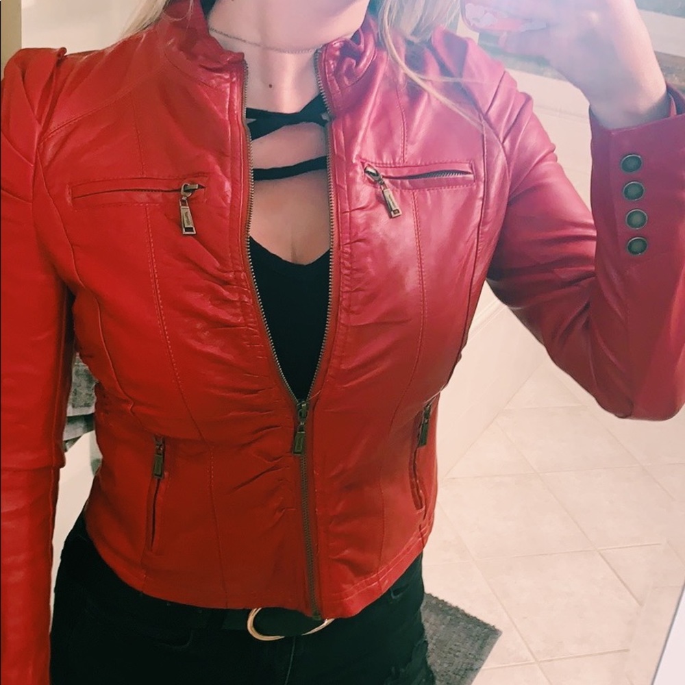 🌹 JouJou Faux Leather Jacket 🌹